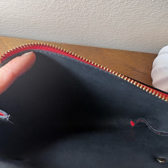 Chic Red Clutch with Gold Accent